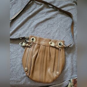 B. Makowsky Brown Leather Crossbody Bag